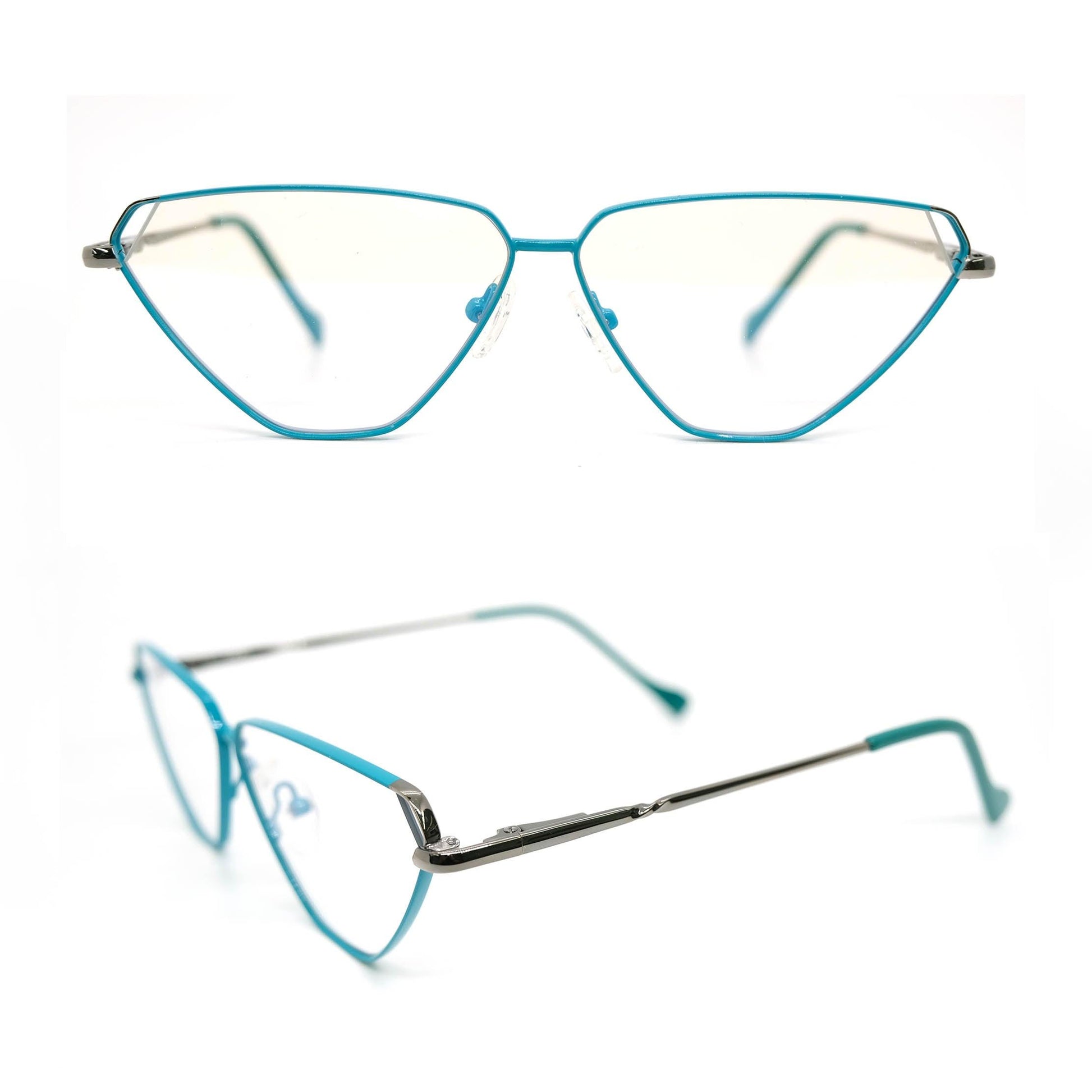 Alloy S 3023C5 Blue Cat Eye Reading Eyeglasses - takeprogressive