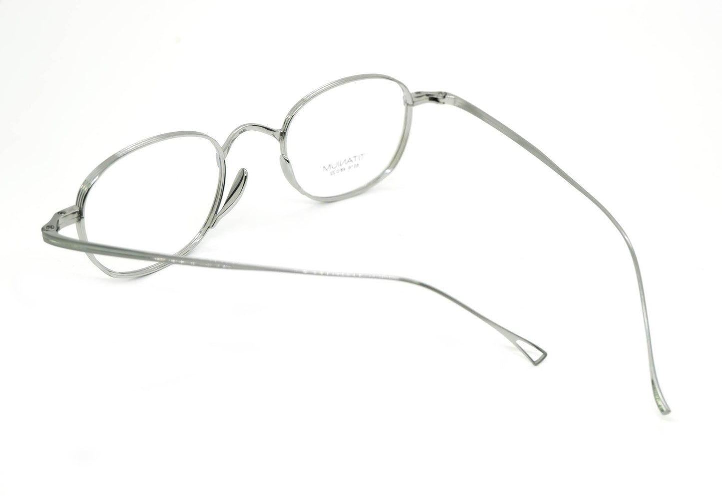 Titanium M 8016C4 Square Circle Silver Reading Eyeglasses - takeprogressive