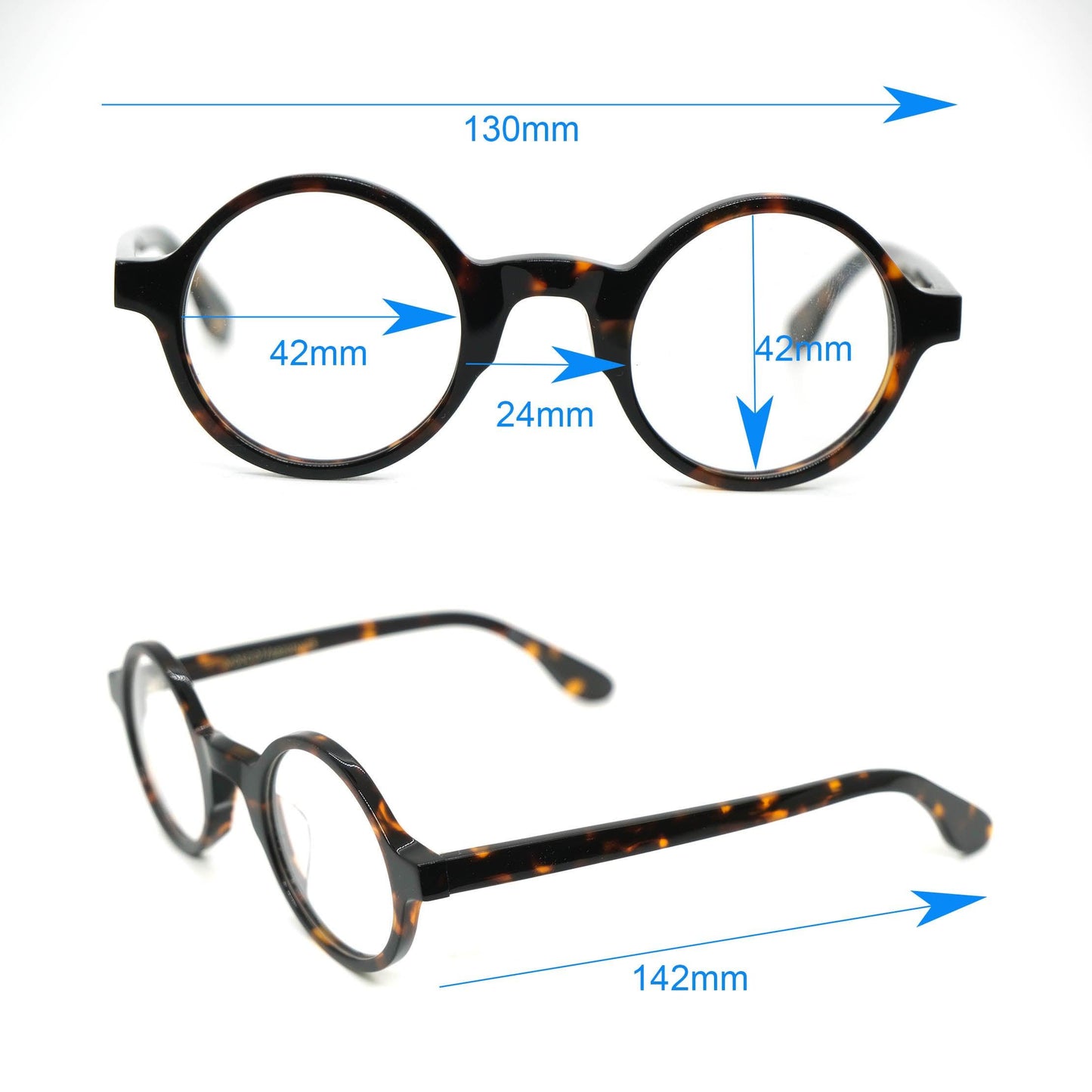 Acetate S M-001 Circle Tortoise Reading glasses - takeprogressive