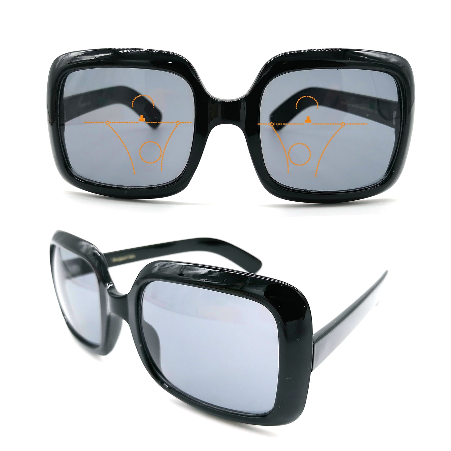 Plastic L fashion Progressive sunglasses