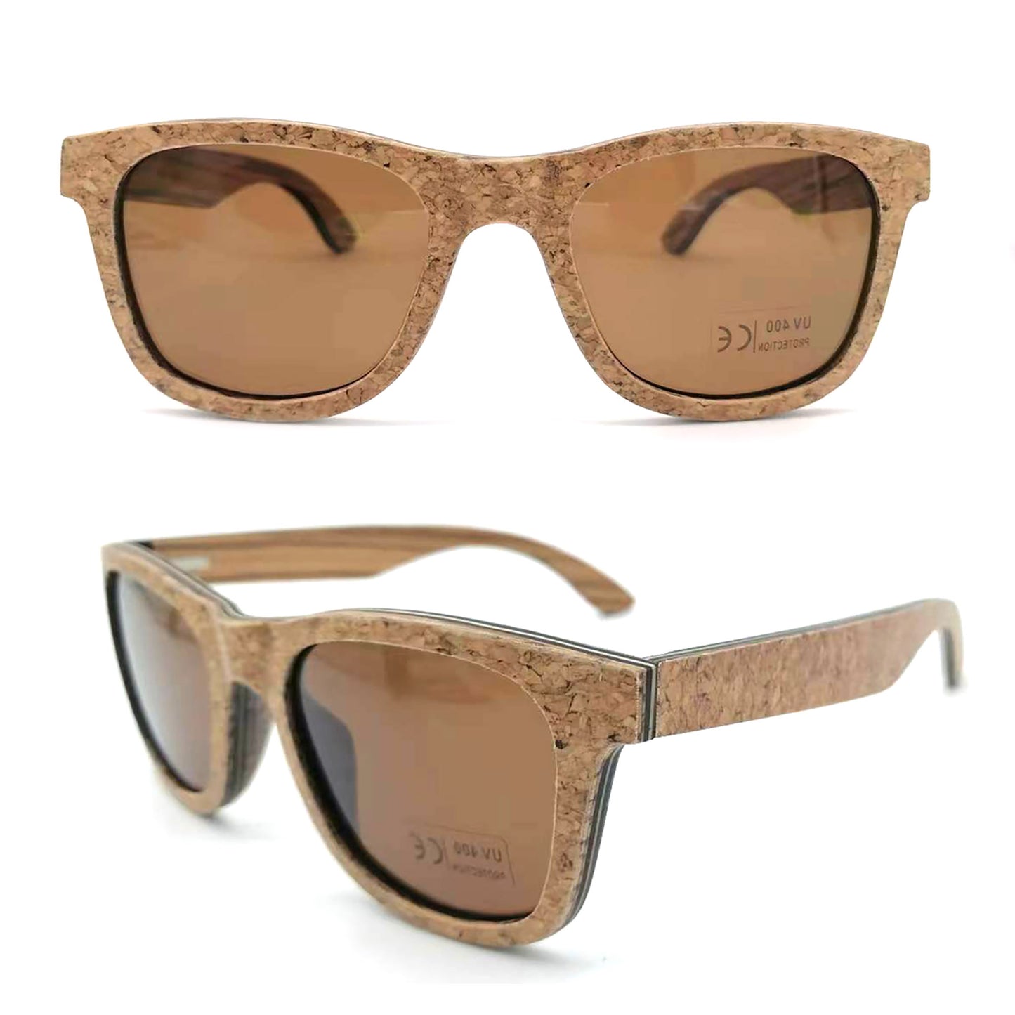 cork wood finihshed progressive sunglasses