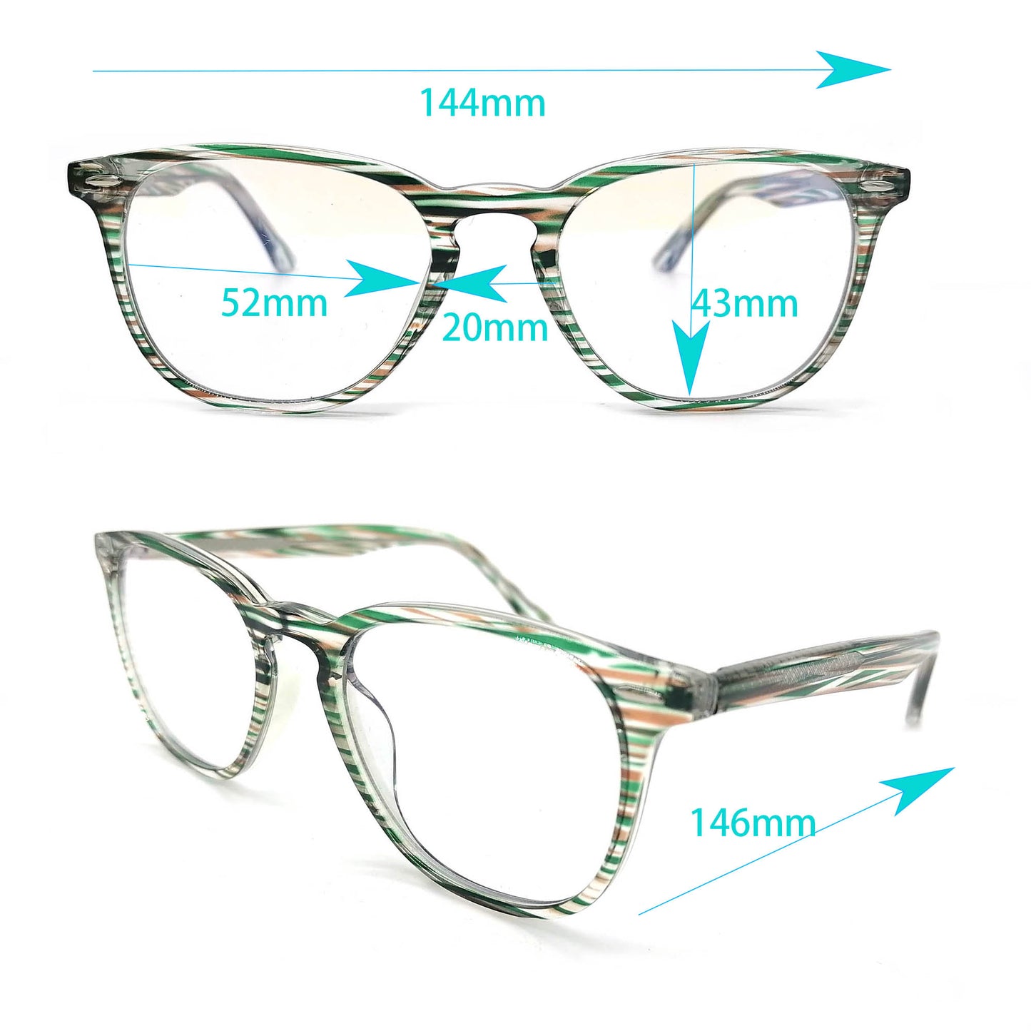 Acetate L 2059 fashion Progressive glasses