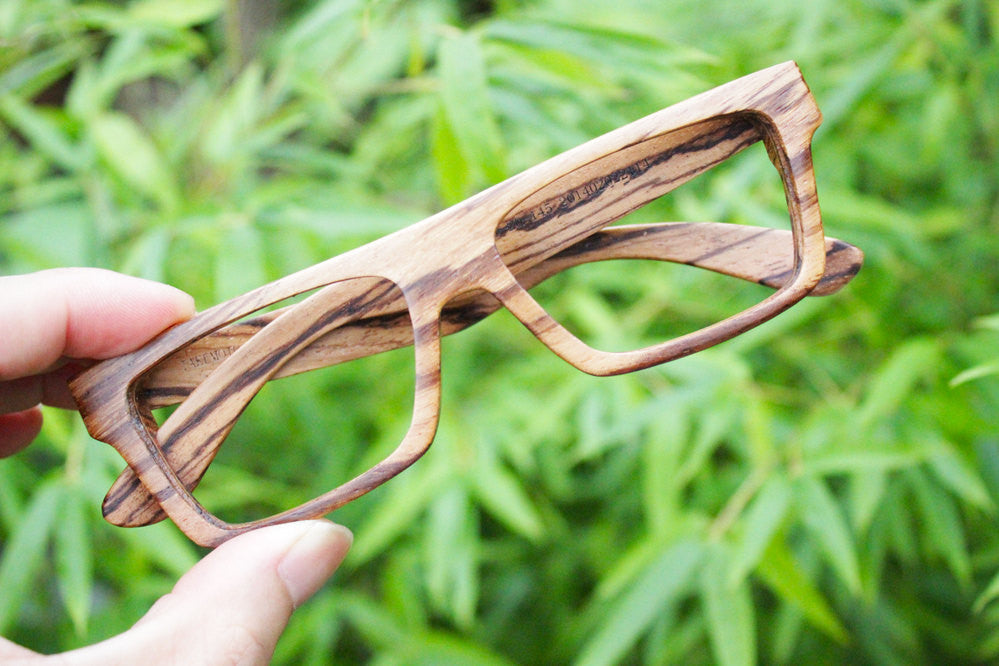 zebra wood KNIGHT custom progressive glasses